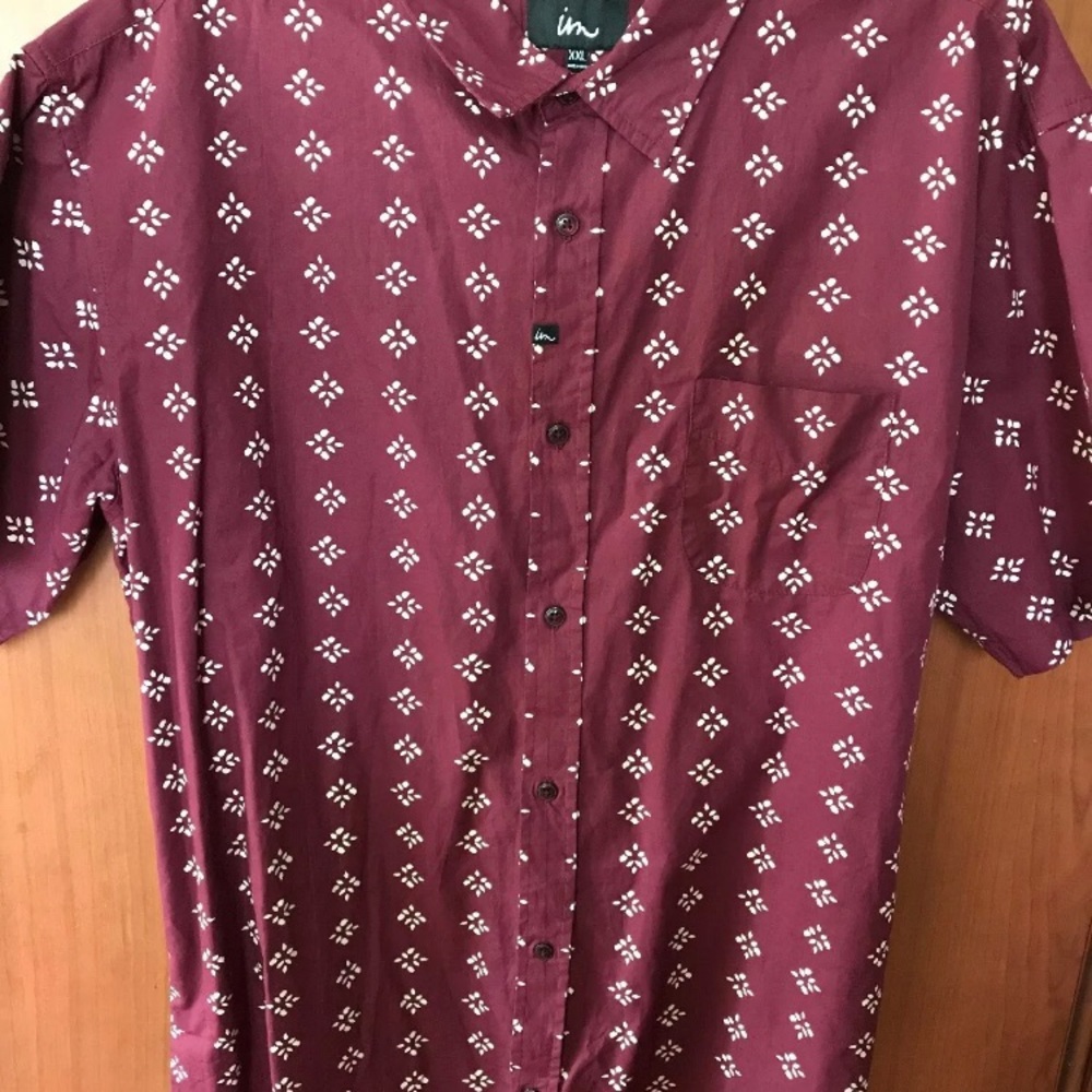 Inc button down short sleeve